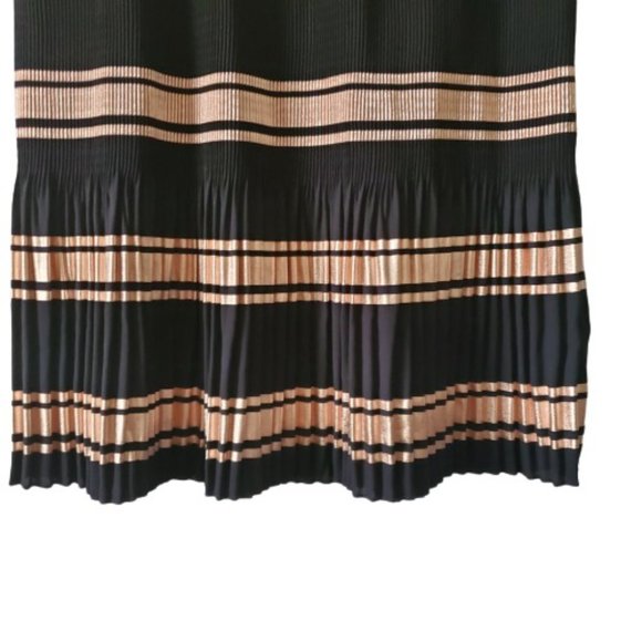 Lularoe Women's Rose Gold/Black Striped Accordion-Pleated Jill Skirt Small NWT - Picture 6 of 14